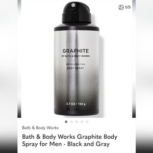 Bath & Body Works Graphite Body Spray - Black and Silver